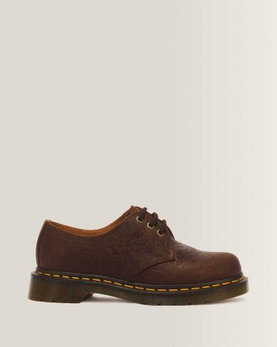 Chaussures 1461 Floral Emboss en Cuir Crazy Horse À 3 Œillets en , Taille: 37 - Dr. martens - Modalova