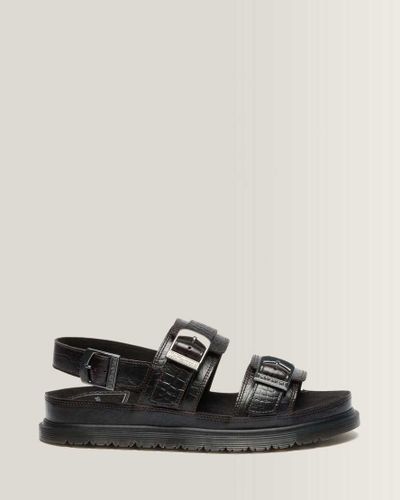Sandales San en Cuir Croc Embossed À Brides en , Taille: 41 - Dr. martens - Modalova