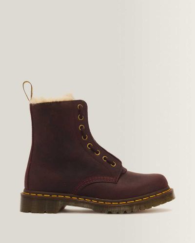 Boots 1460 Serena en Cuir Crazy Horse À Zip Et Lacets en , Taille: 39 - Dr. martens - Modalova