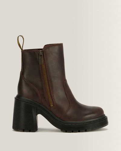 Boots À Talons Spence À Zip en Cuir Kinsley Tumble en , Taille: 36 - Dr. martens - Modalova