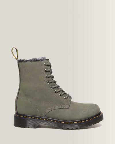 Boots 1460 Serena en Cuir Nubuck Et Fourrure Synthétique À Lacets en , Taille: 36 - Dr. martens - Modalova