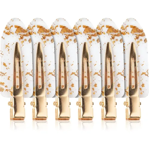 Gold Flake No Crease Clips barrettes à cheveux transparent 6 pcs - Brushworks - Modalova