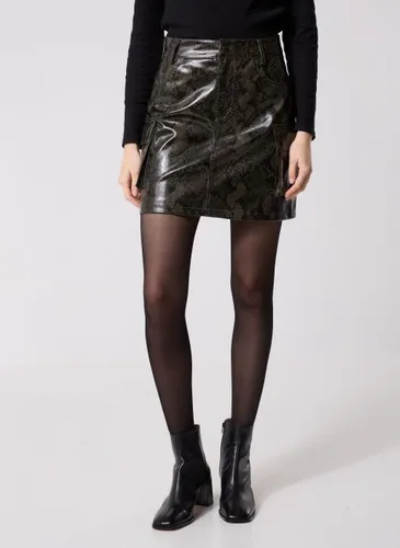 Vêtements Vilisana Hw Short Snake Pu Skirt - Vila - Modalova