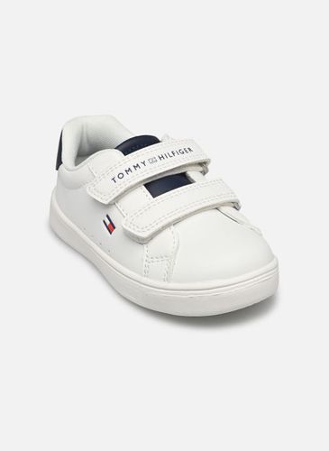 Baskets LOW CUT VELCRO SNEAKER WHITE/BLUE pour Enfant - Tommy Hilfiger - Modalova