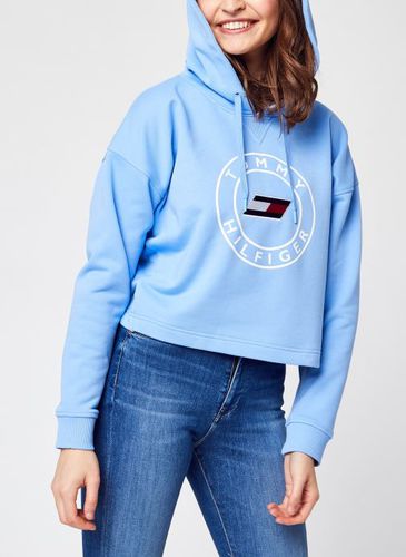 Relaxed Round Graphic Hoodie Ls par - Tommy Sport - Modalova