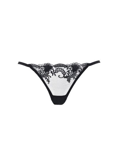 Marseille Embroidered Sheer Panty Black - Bluebella - US - Modalova