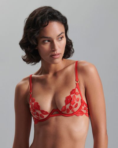 Marian Embroidered Balcony Bra Red - Bluebella - US - Modalova