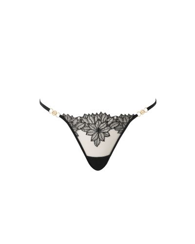 Inaya Sheer Floral Panty Black - Bluebella - US - Modalova