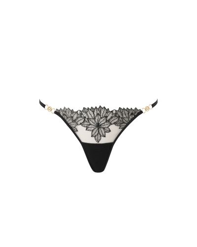 Inaya Sheer Floral Thong Black - Bluebella - US - Modalova