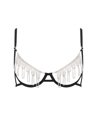 Estelle Open Diamante Bra Black/Silver - Bluebella - US - Modalova