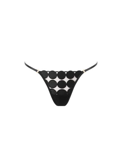 Lia Polka Dot Thong Black - Bluebella - US - Modalova