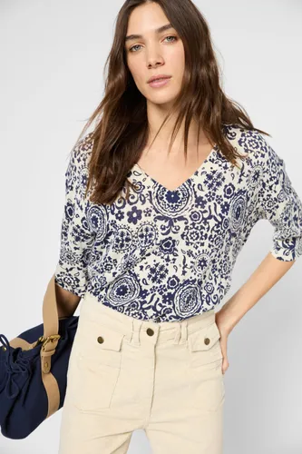 Pull imprimé en lin et coton - JESSALYN - Gerard Darel - Modalova