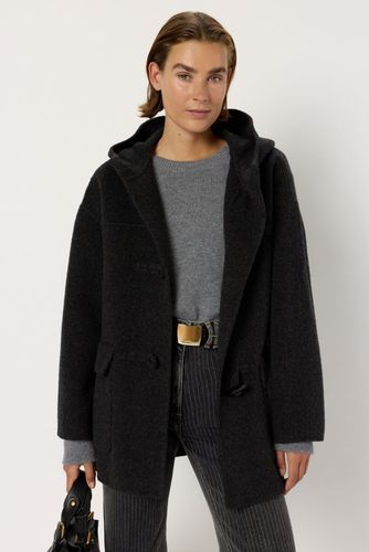 Manteau court à capuche en laine - MALINA - Gerard Darel - Modalova