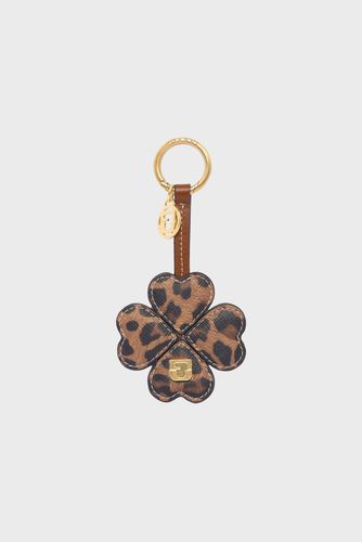 Charm en toile enduite léopard et cuir – 4 FEUILLES GD - Gerard Darel - Modalova