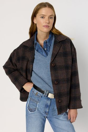 Veste à carreaux en laine - NERINA - Gerard Darel - Modalova