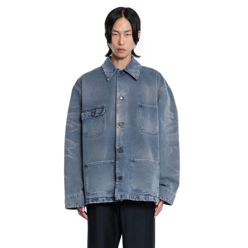 Distressed Cotton Canvas Blouson Jacket - PRADA - Modalova