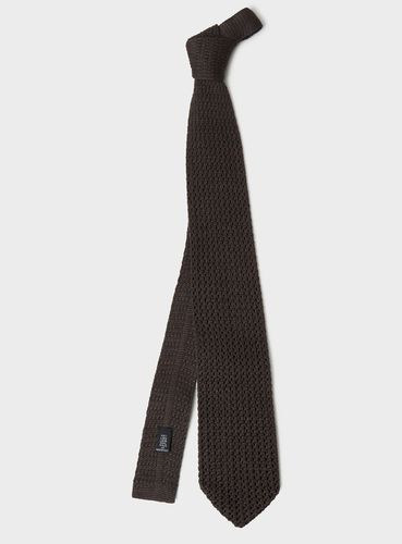 Wool Knit Chocolate Tie - Neem London - Modalova