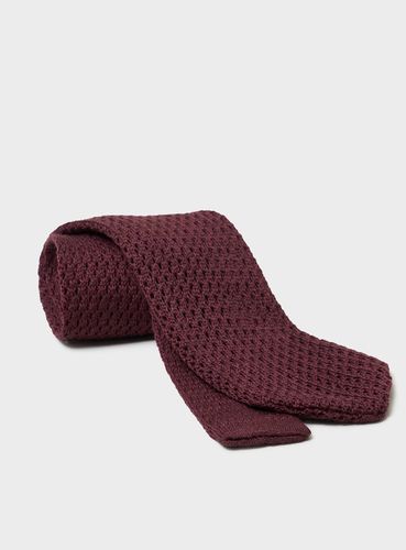 Wool Como Knit Burgundy Tie - Neem London - Modalova