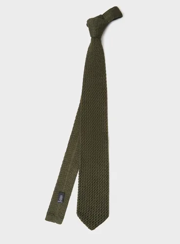 Recycled Wool Knit Green Tie - Neem London - Modalova