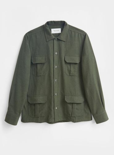Recycled Italian Flannel Neem Green Overshirt - Neem London - Modalova