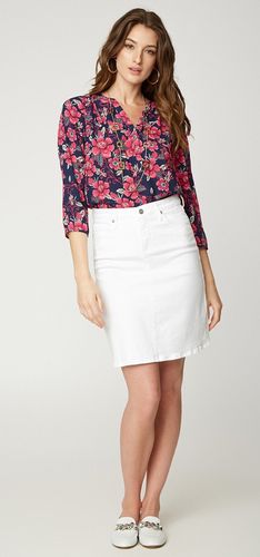 Pocket Skirt Premium Denim Blanc | - Nydj - Modalova