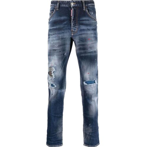 Men's Distressed Paint Splatter Jeans 30W - Dsquared2 - Modalova