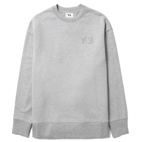 Y-3 Mens Chest Logo Sweater Grey L - Y-3 - Modalova