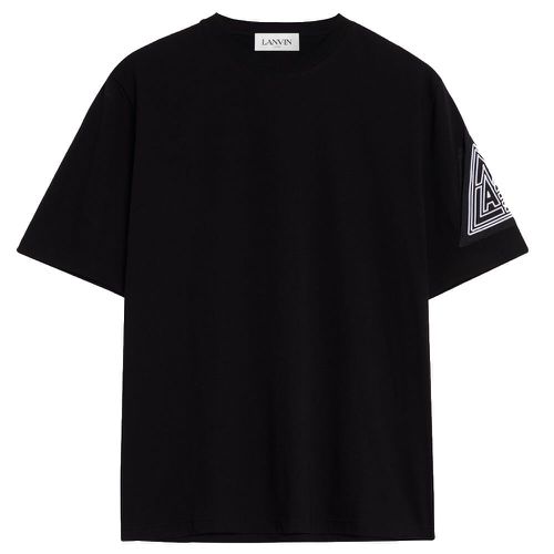 Mens Triangle Embroidery T Shirt S - Lanvin - Modalova