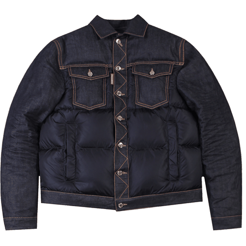 Men's Denim Puffer Jacket XL - Dsquared2 - Modalova