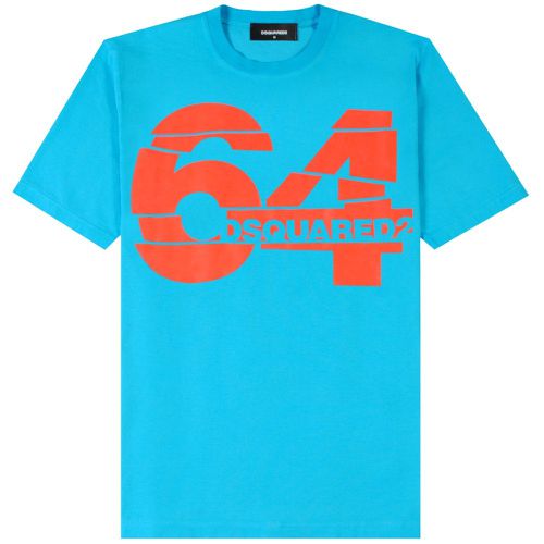 Men's 64 Print T-shirt Light M - Dsquared2 - Modalova