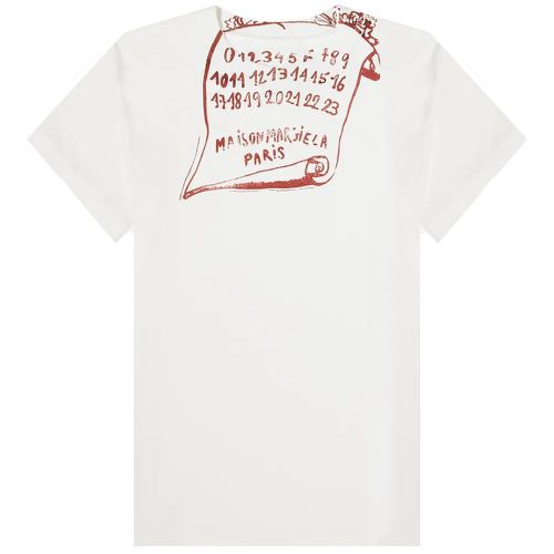 Men's Scroll Print T-shirt L - Maison Margiela - Modalova