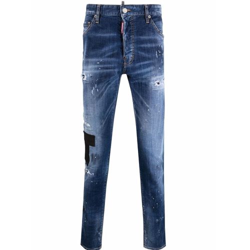Men's Distressed Slim Fit Jeans 30W - Dsquared2 - Modalova
