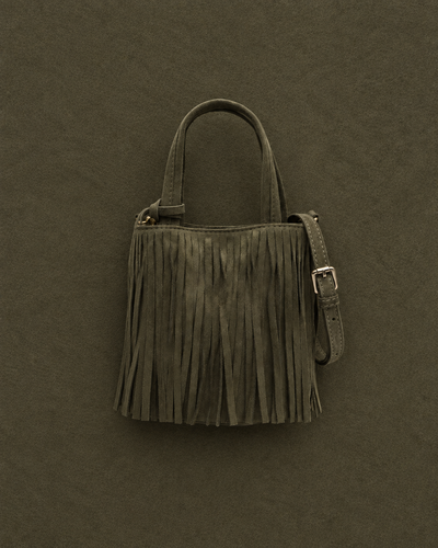 Morodi petit sac tote de soirée avec franges effet daim et pendentif décoratif - Misako - Modalova
