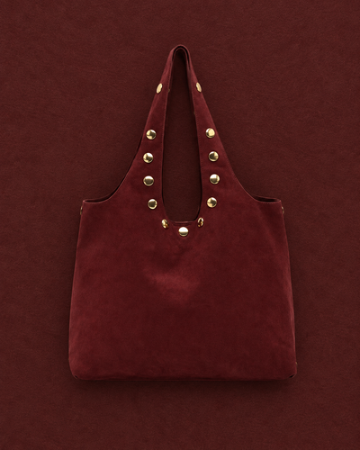 Nemi grand sac hobo effet daim avec grands détails métalliques - Misako - Modalova