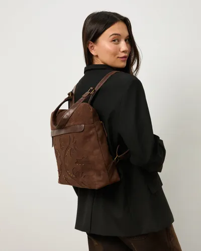 Sac à dos antivol effet daim Doblipi avec détails métalliques - Misako - Modalova