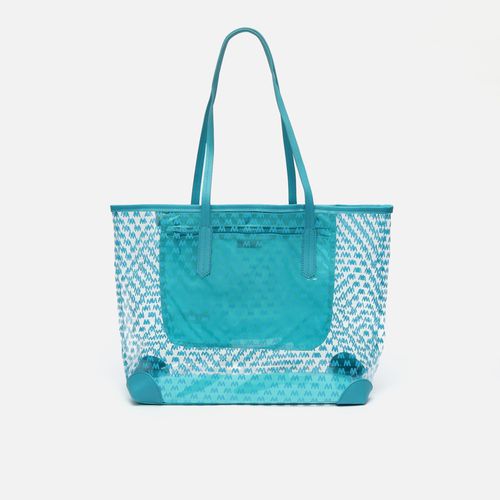 Monoplastic Grand sac shopper transparent avec impression monogramme - Misako - Modalova