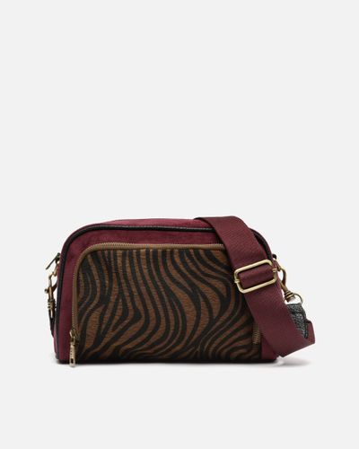 Mider sac bandoulière effet suédine et imprimé animalier - Misako - Modalova
