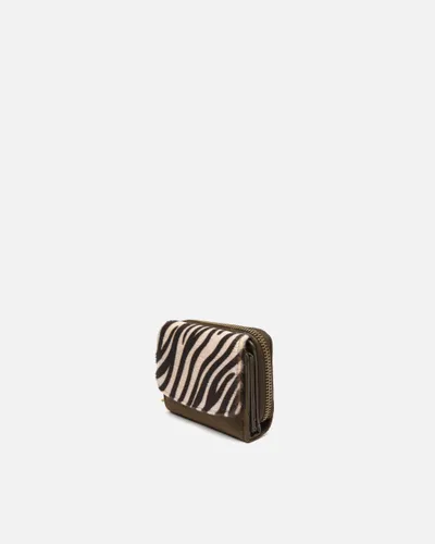 Mider petit porte-monnaie effet suédine et imprimé animalier - Misako - Modalova