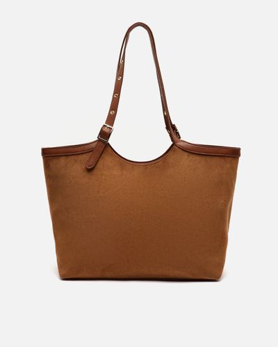 Richi grand sac cabas effet suédine - Misako - Modalova