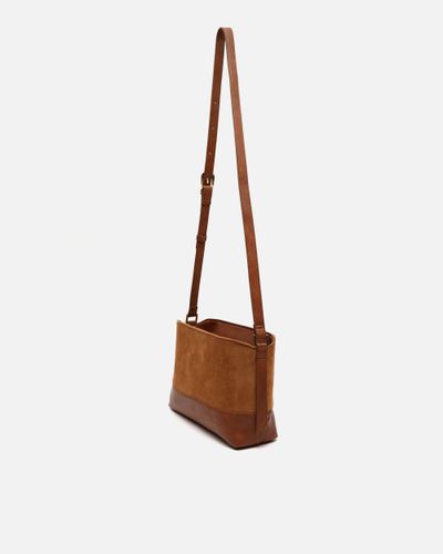 Rich petit sac bandoulière effet suédine - Misako - Modalova