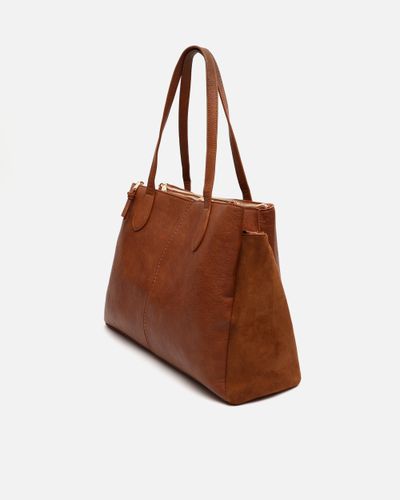 Grand sac shopper Caton effet daim - Misako - Modalova