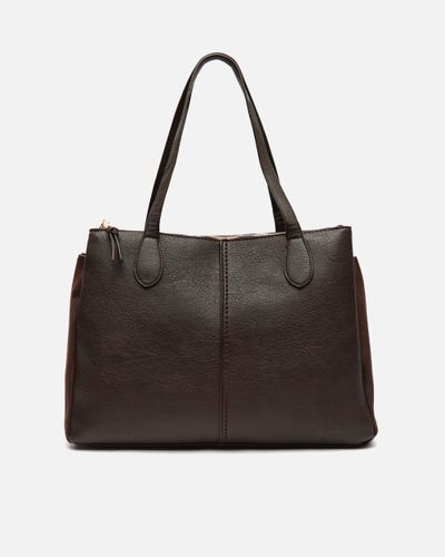 Grand sac shopper Caton effet daim - Misako - Modalova