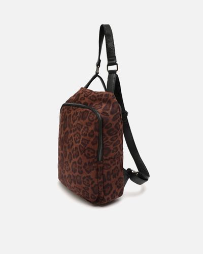 Belbu sac à dos antivol effet suède à imprimé animalier - Misako - Modalova