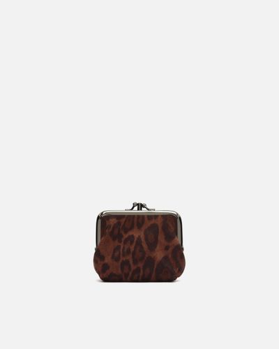 Belbi porte-monnaie avec fermoir à boules et imprimé animalier - Misako - Modalova
