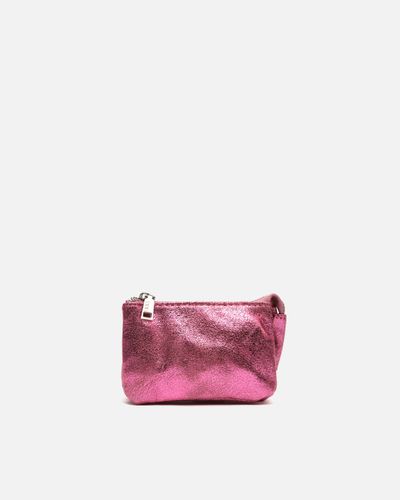 Verito porte-monnaie zippé à finition métallisée - Misako - Modalova