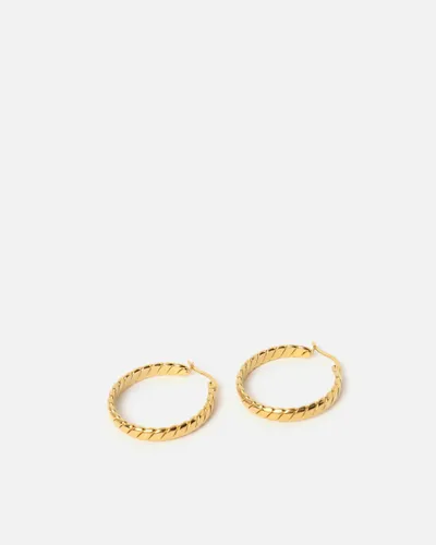 Aceno boucles d’oreilles créoles en acier inoxydable - Misako - Modalova
