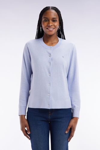 Cardigan En Coton Et Soie Mélangés Clair Coupe Décontractée - Eden Park - Modalova