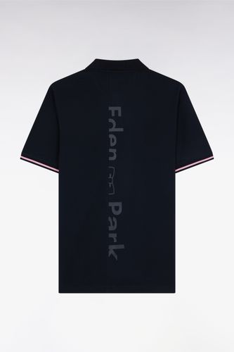 Polo À Manches Courtes En Coton Marine Jacquard Dos Coupe Décontractée - Eden Park - Modalova