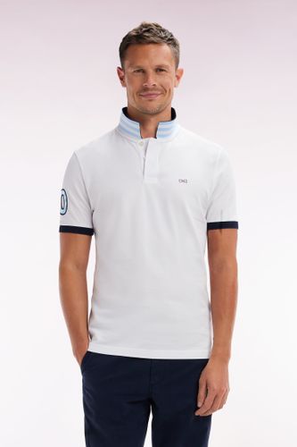 Polo À Manches Courtes En Piqué Coton Broderie Manches 10 Coupe Droite - Eden Park - Modalova