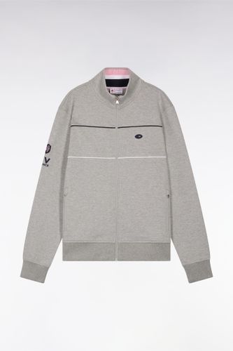 Sweatshirt Zippé En Coton Stretch Passepoil Contrastés Coupe Droite - Eden Park - Modalova